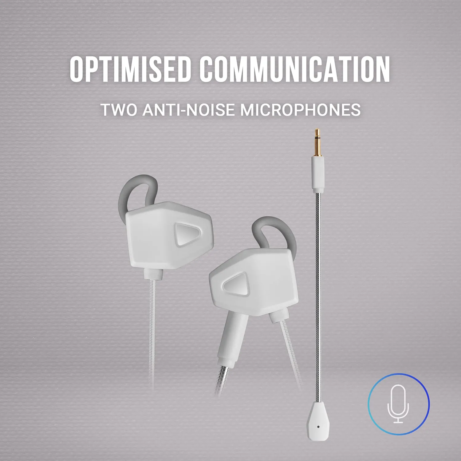 Mars Gaming MIHXW cuffie in-ear bianche gaming dual driver