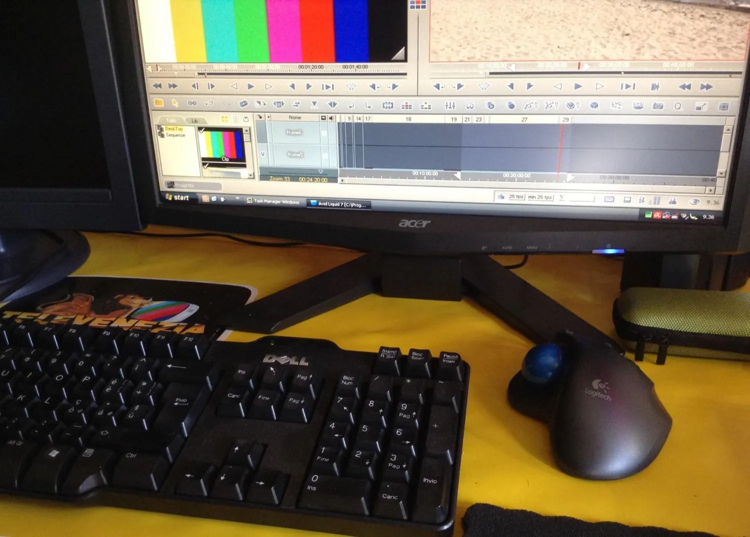 Logitech M570 mouse trackball wireless nero