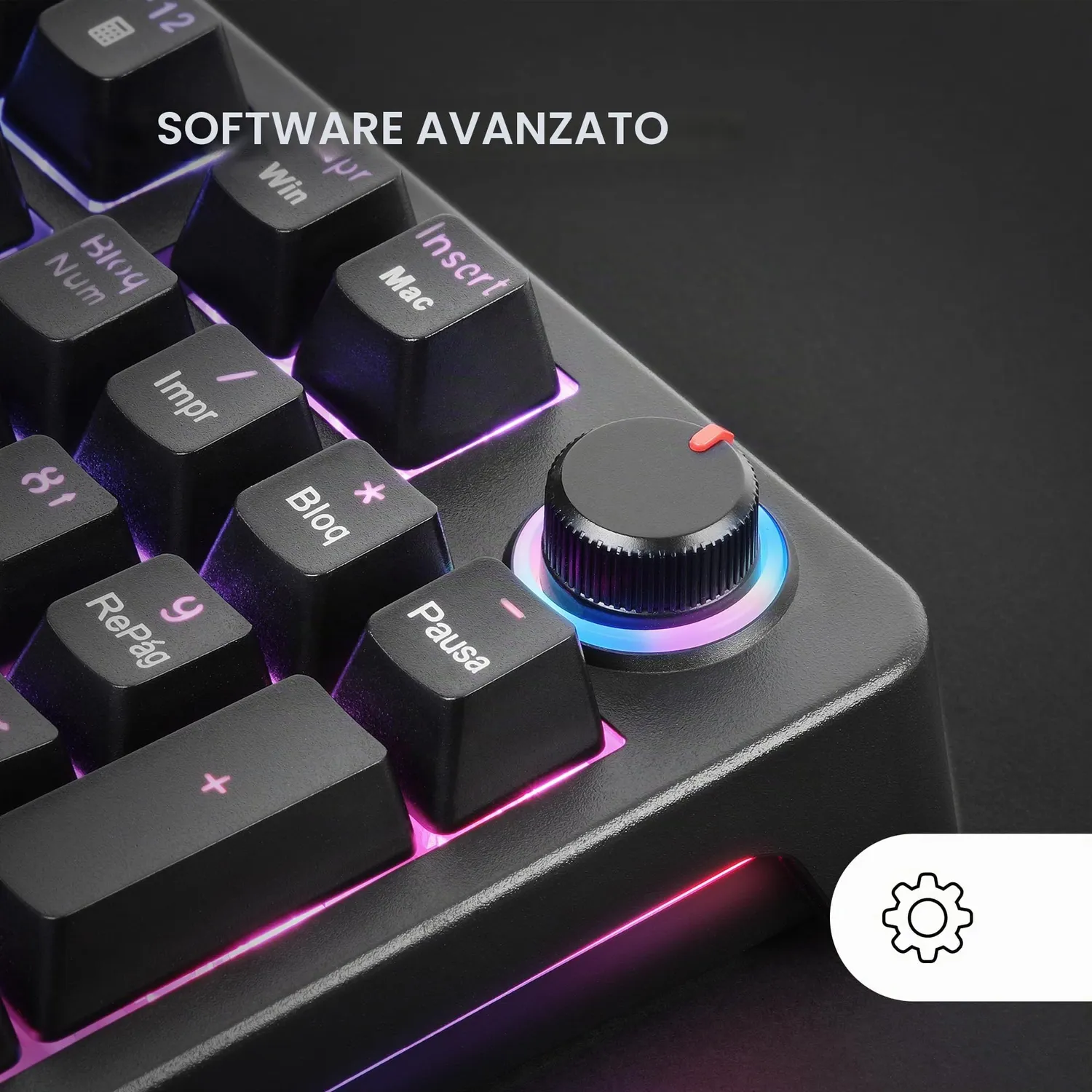 Mars Gaming MKPRO Tastiera Meccanica RGB IT Nera Silent