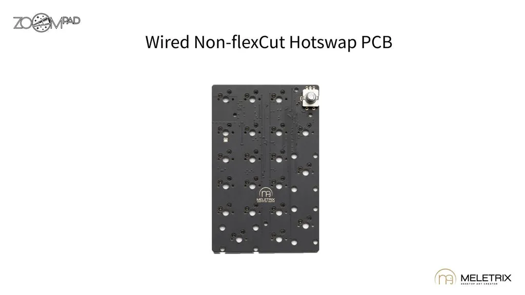 CoffeeKeys Zoompad Extra PCB tastiera tri-mode hotswap normale