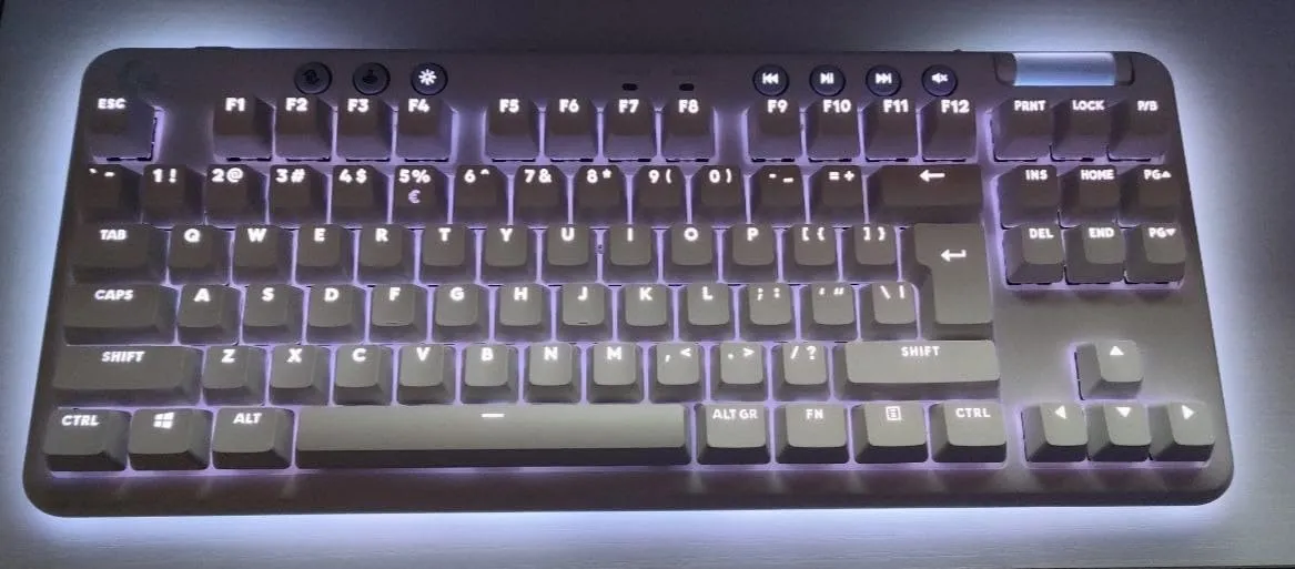 Logitech G G715 tastiera gaming wireless bianco RGB TKL