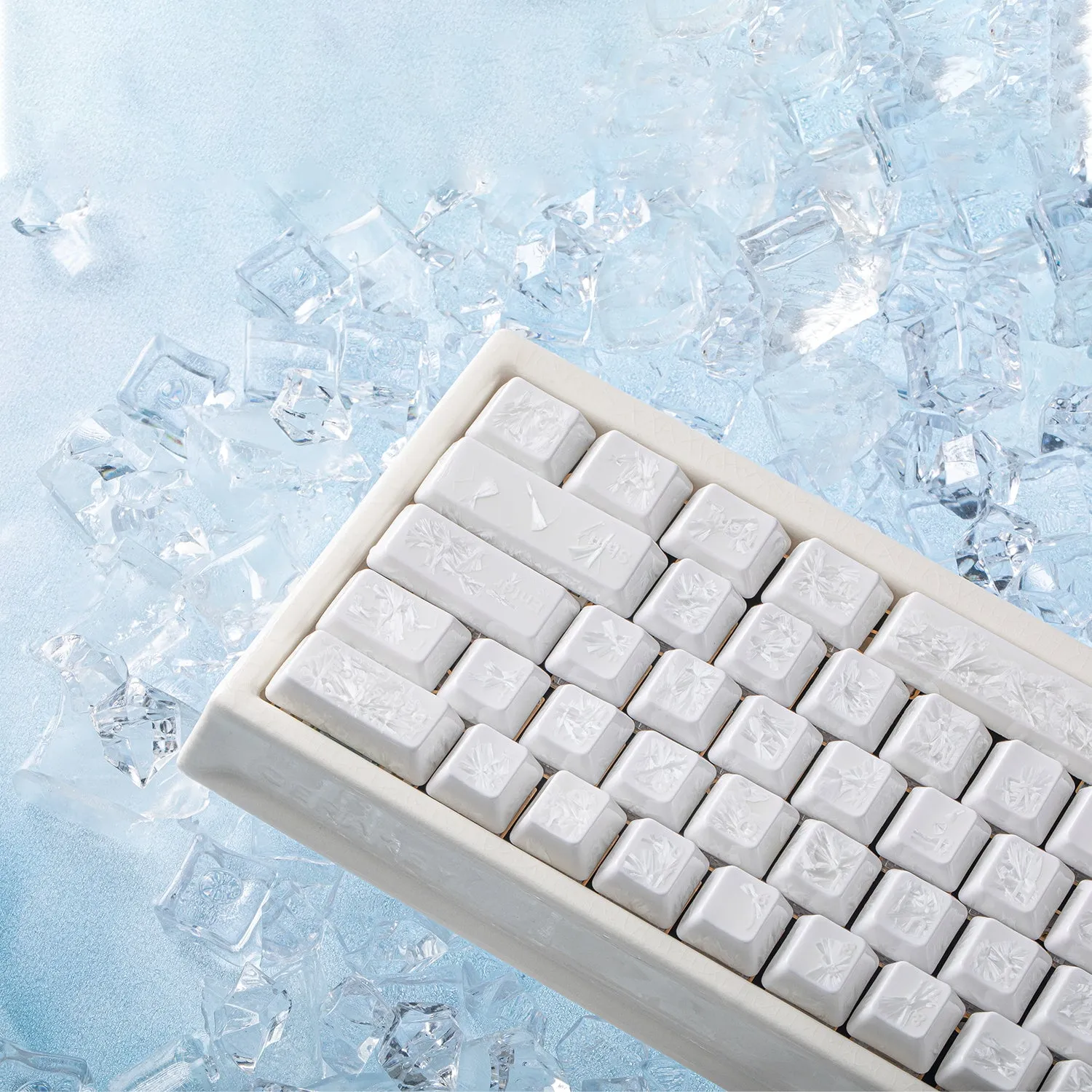 Cerakey V2 set keycap ceramica White Ice Crystal full