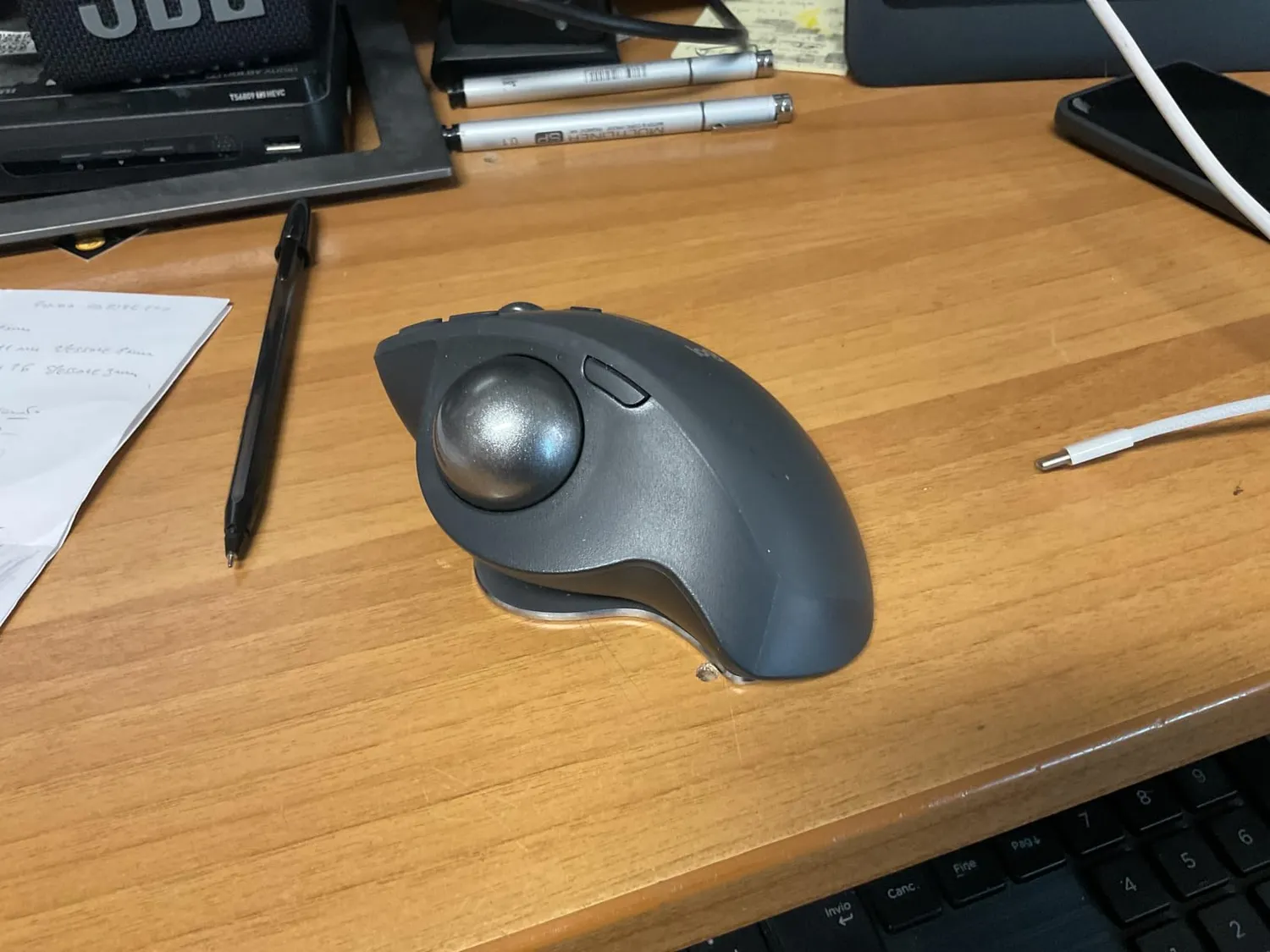 Logitech MX Ergo Trackball Mouse Wireless Ergonomico Precisione