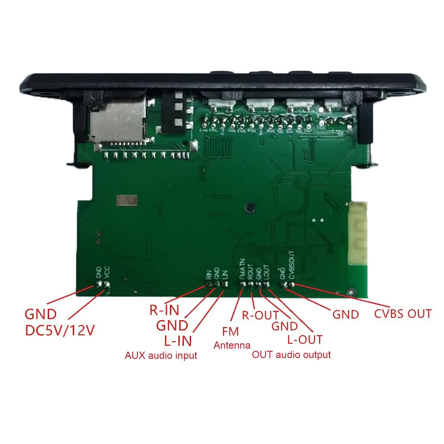 Zunate scheda decodifica Bluetooth 5.4 1080P MP5