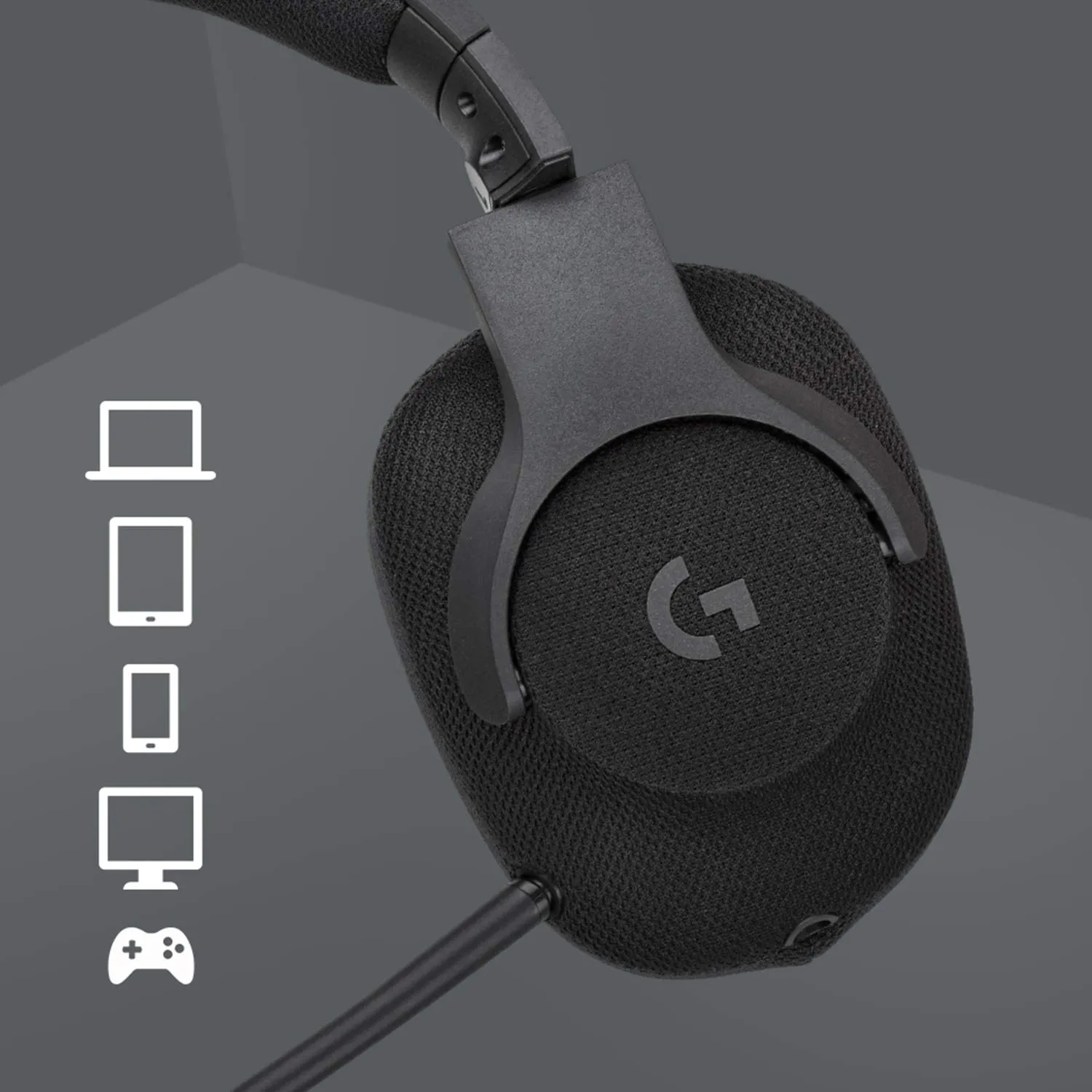 Logitech G433 cuffie gaming con microfono nere