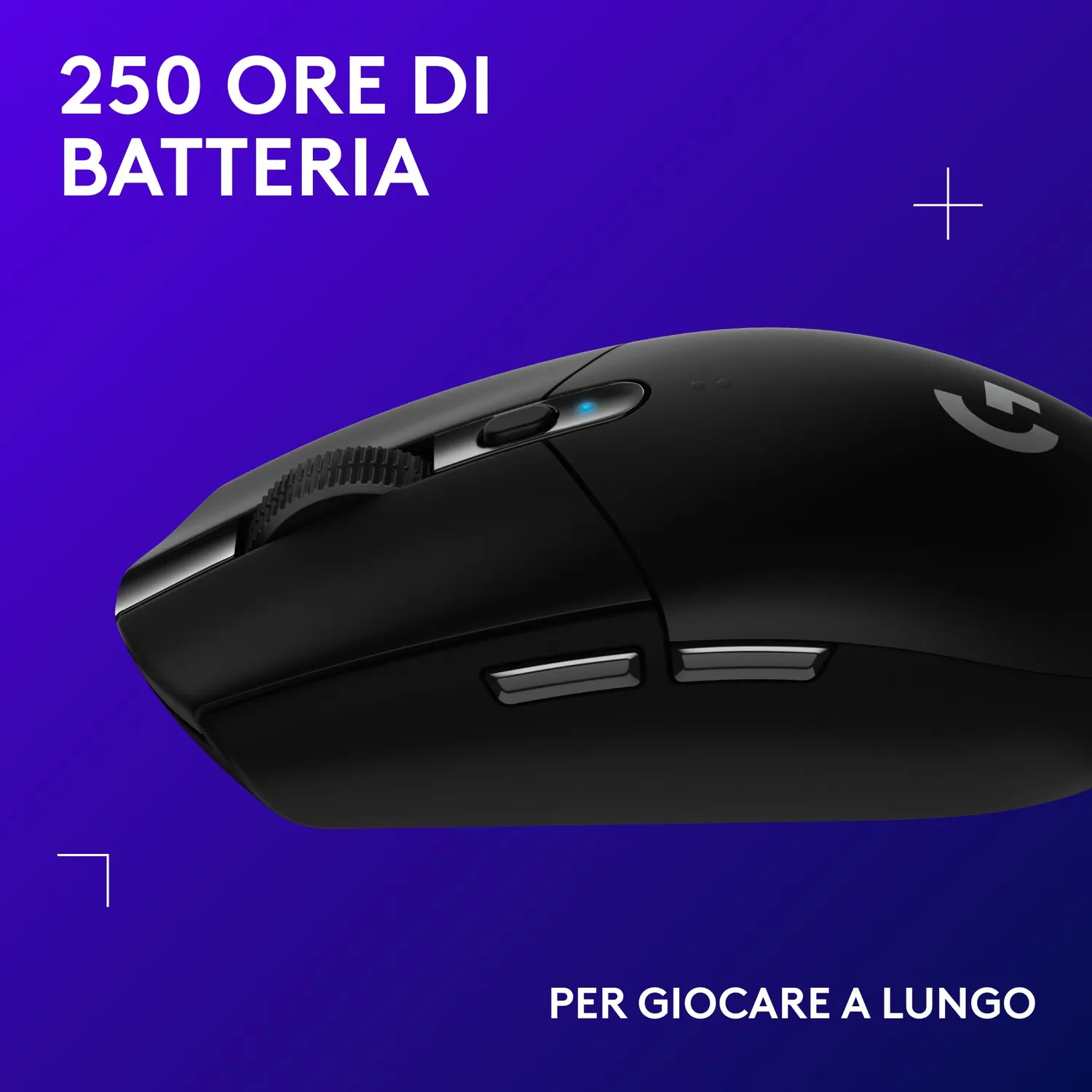 Logitech G G305 LIGHTSPEED mouse gaming wireless nero