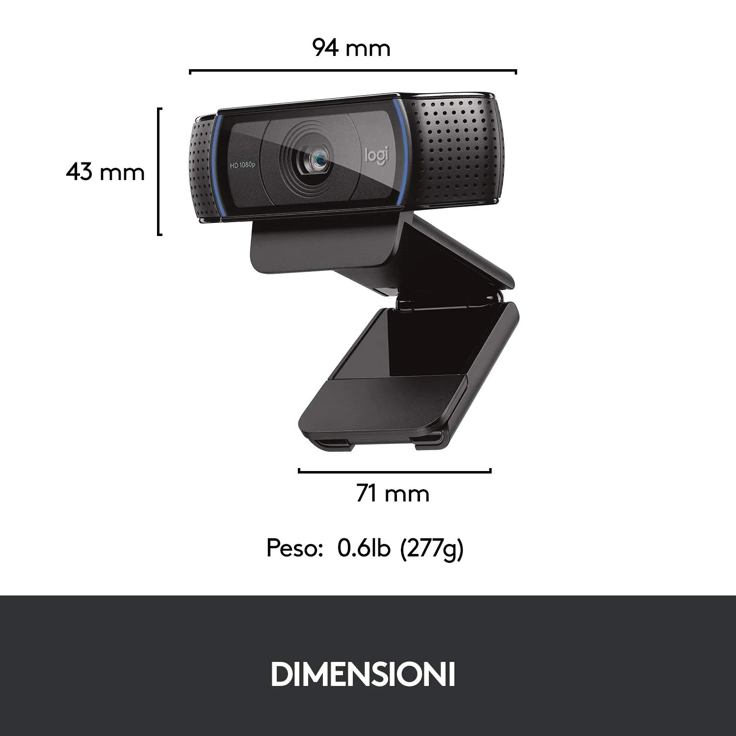 Logitech C920 HD Pro Webcam Full HD USB autofocus