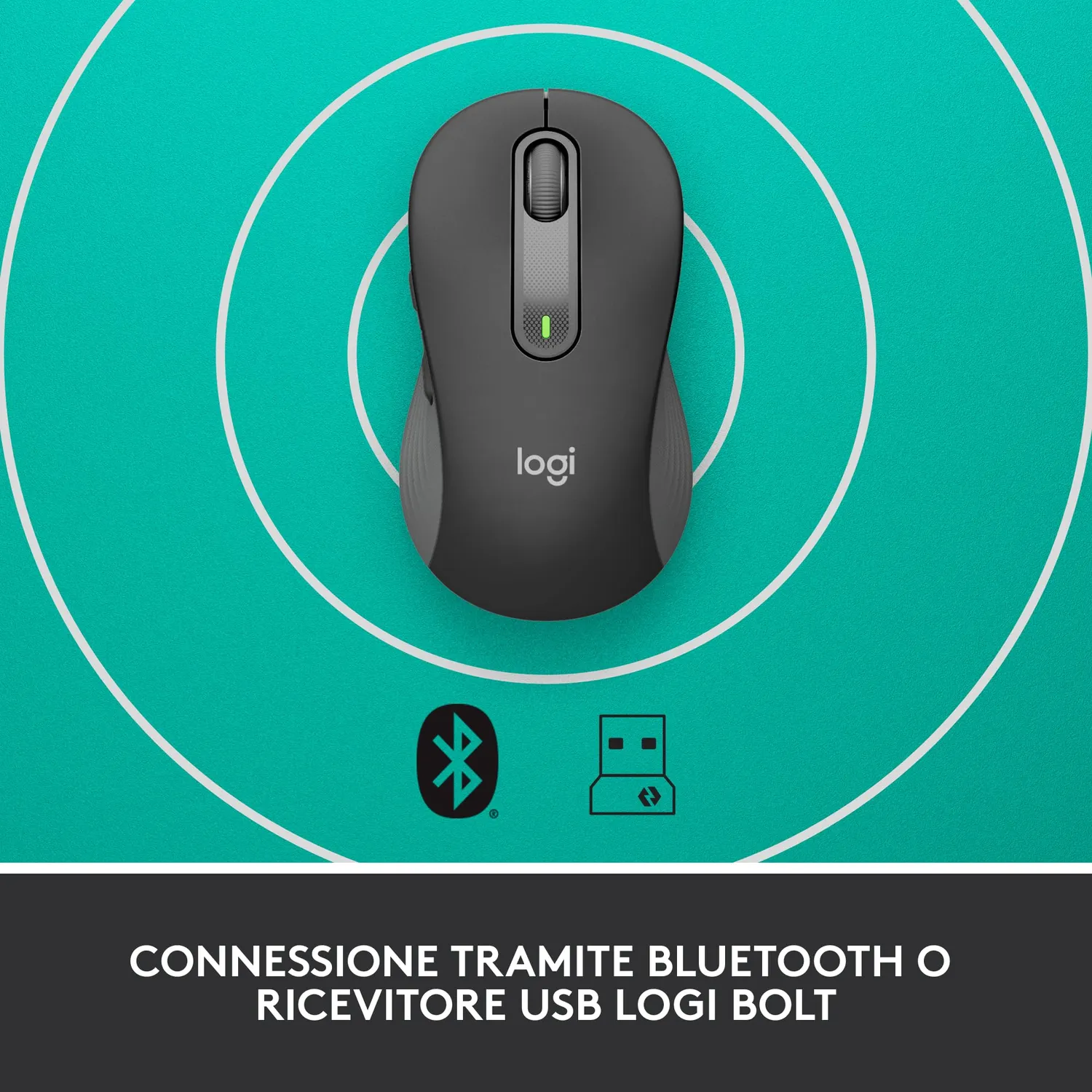 Logitech Signature M650 mouse business grigio bianco