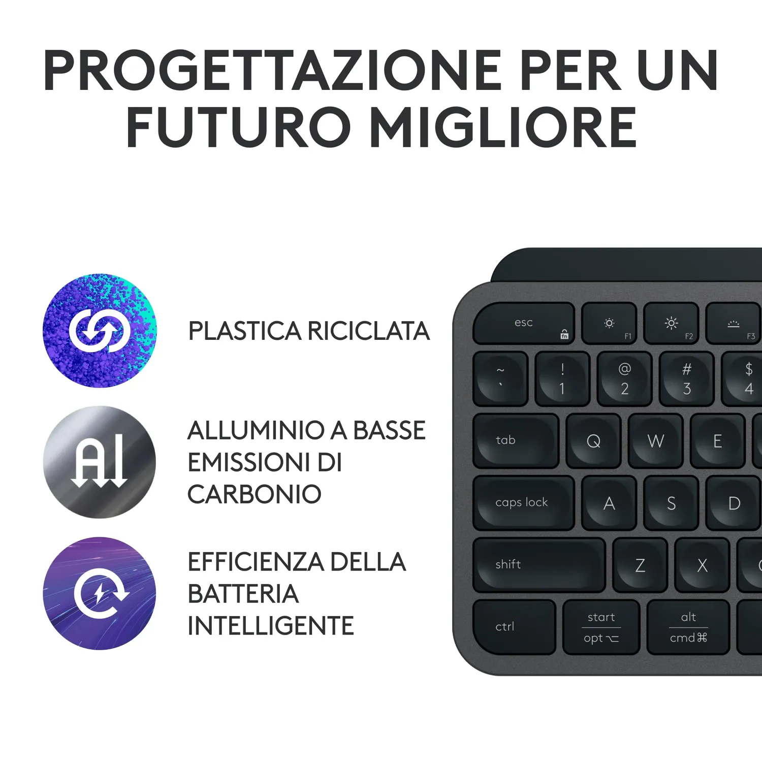 Logitech MX Keys S tastiera wireless US INT'L retroilluminata