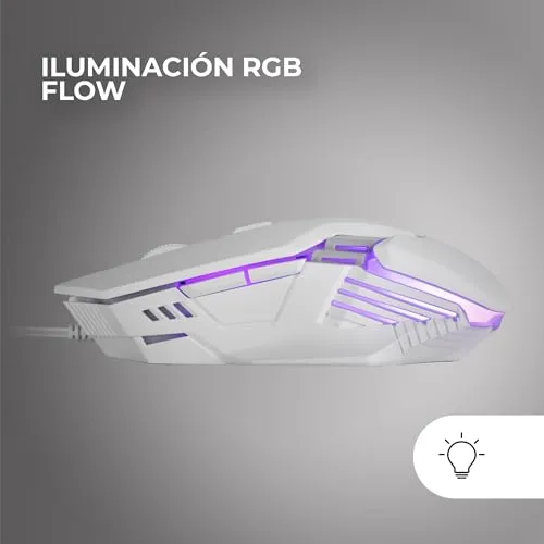 Mars Gaming MM024 mouse gaming bianco 4000 DPI RGB