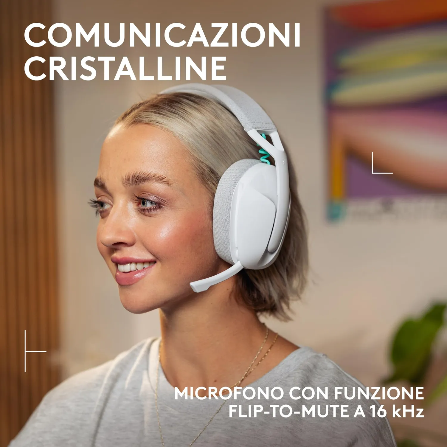 Logitech G G321 cuffia gaming wireless bianca LIGHTSPEED