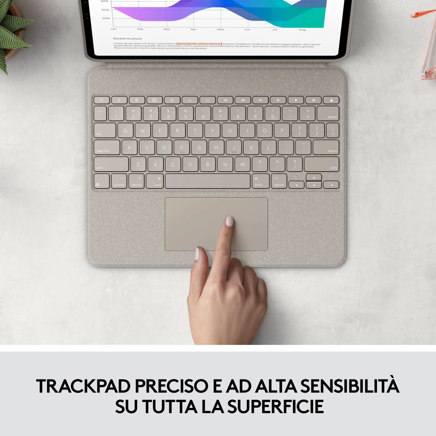 Logitech Combo Touch custodia tastiera iPad Pro 12,9" ITA nera