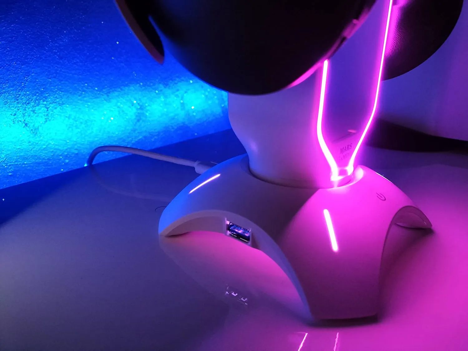Mars Gaming MHHPRO supporto cuffie gaming bianco RGB