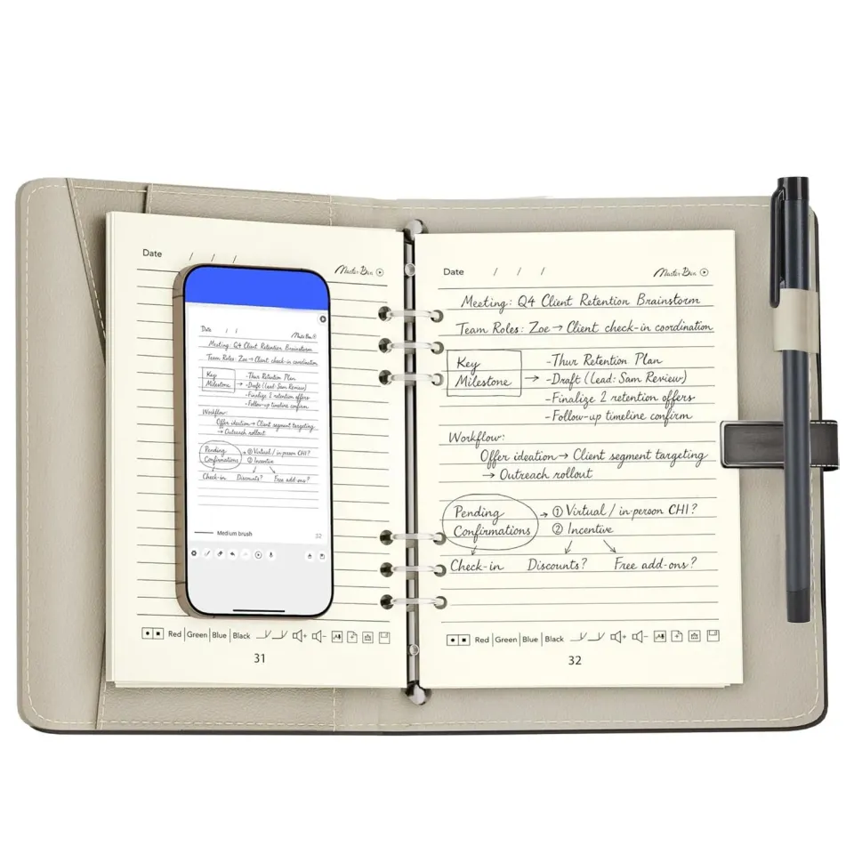 Zunate set penna digitale smart con taccuino A5 blu