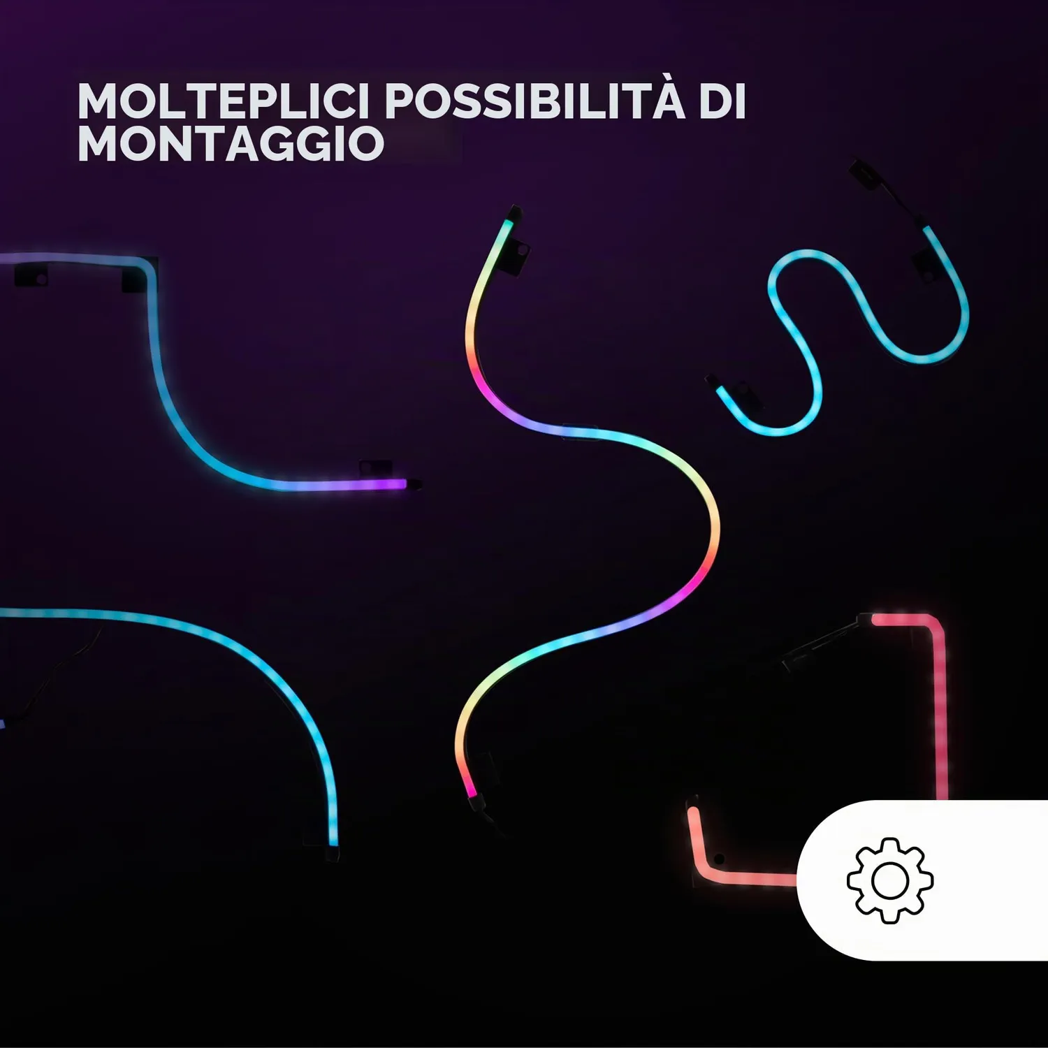 Mars Gaming MLT-TWO strisce LED 2x400mm ARGB flessibili