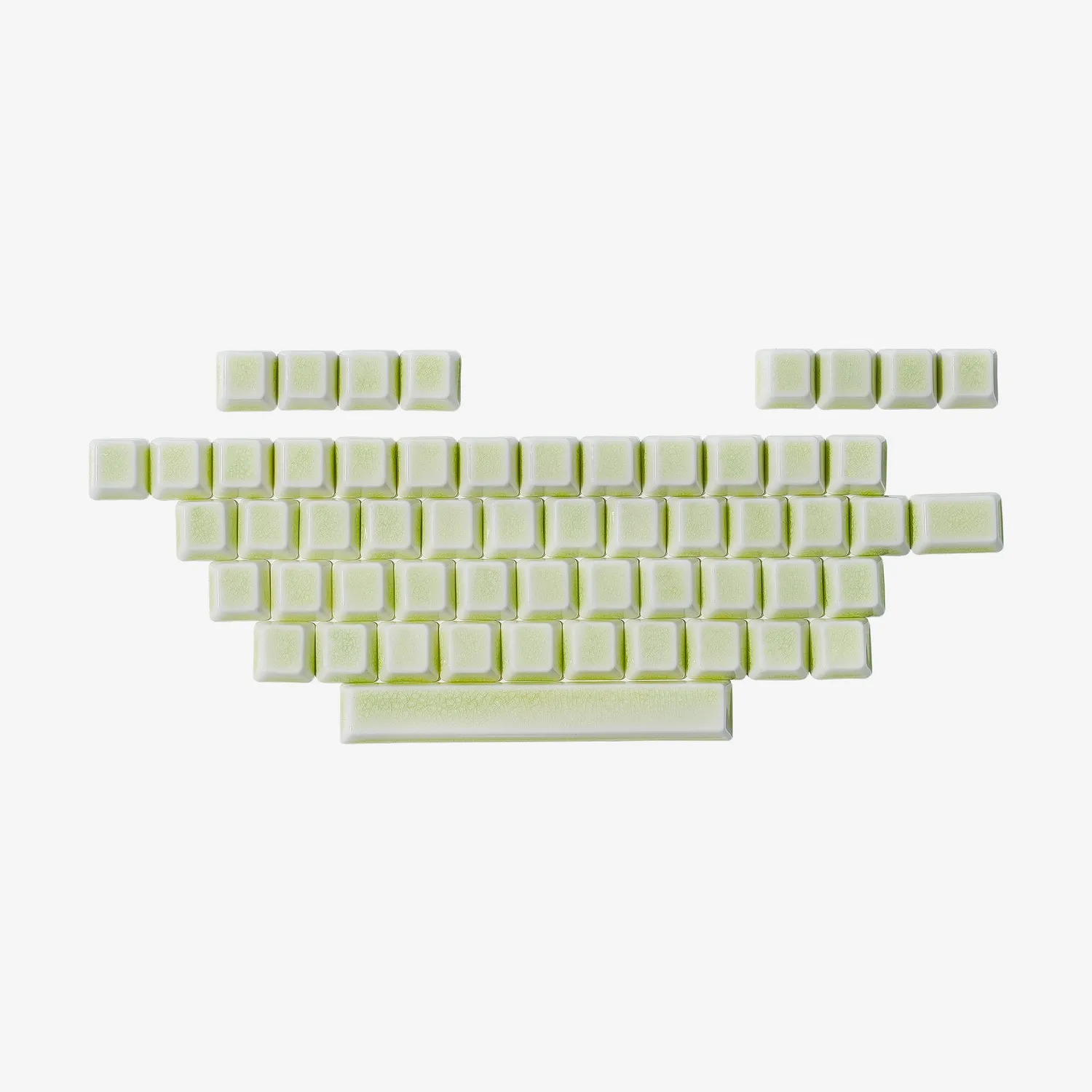 Cerakey A Set Alpha Plus Crazed keycap ceramica blu crazed