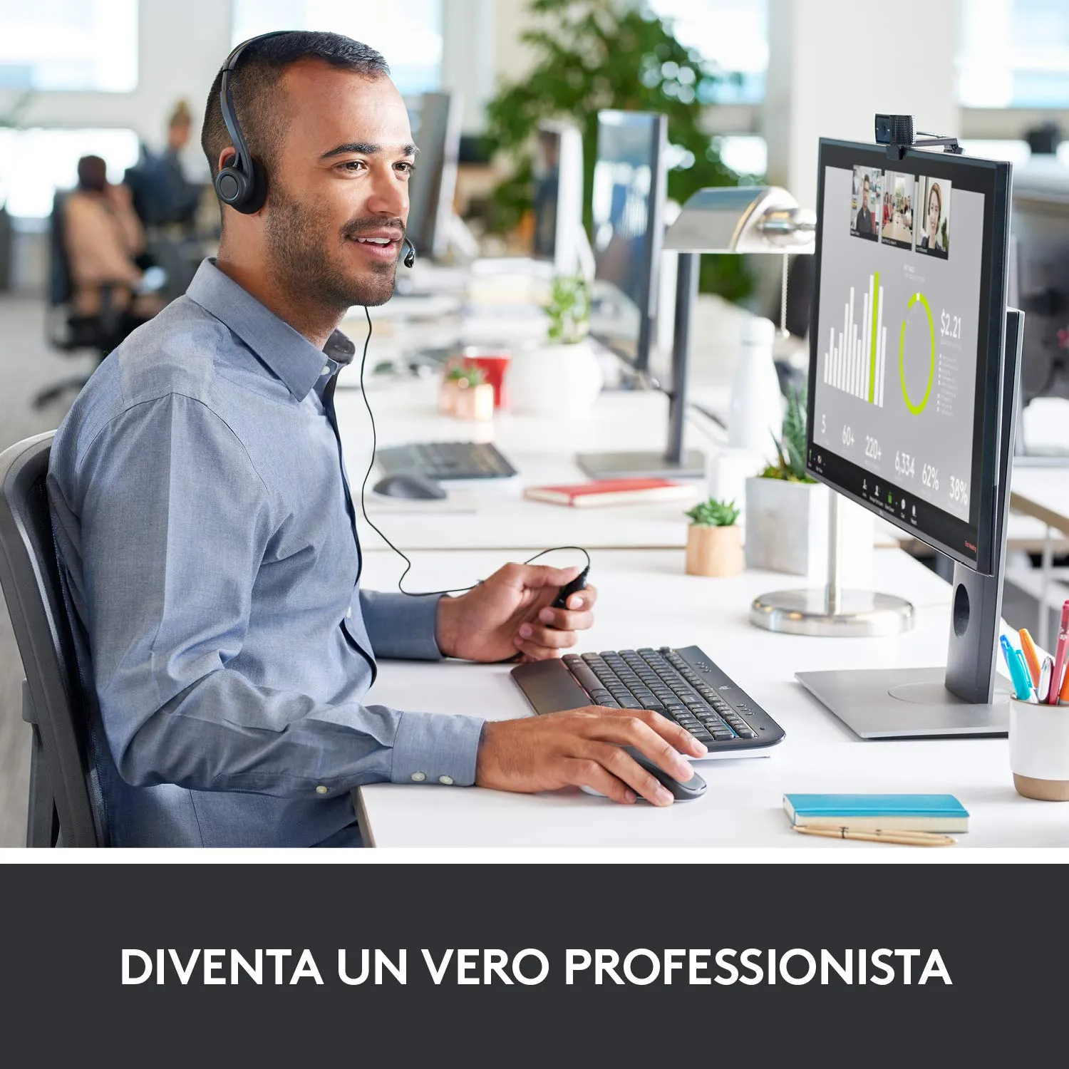 Logitech C C920S HD Pro webcam Full HD 1080p nera