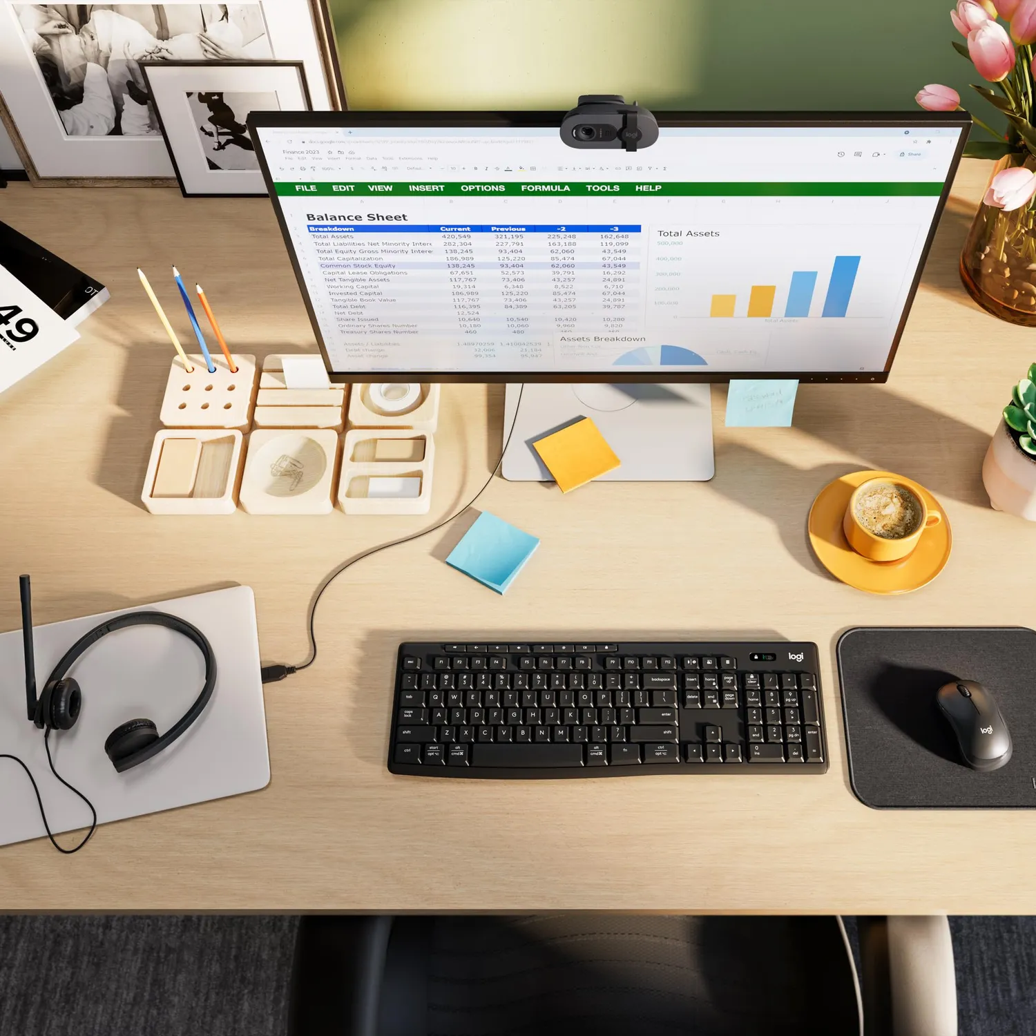 Logitech H570e cuffia USB Teams nera 113g cancellazione rumore