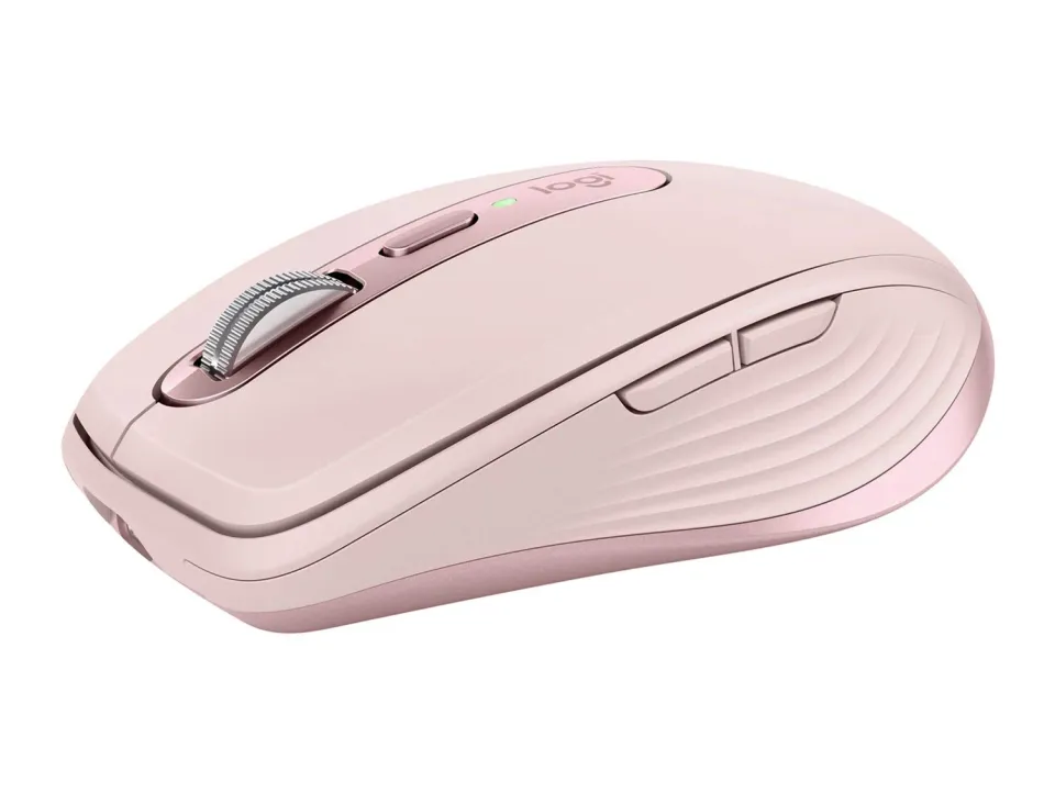 Logitech MX Anywhere 3 mouse wireless rosa vetro