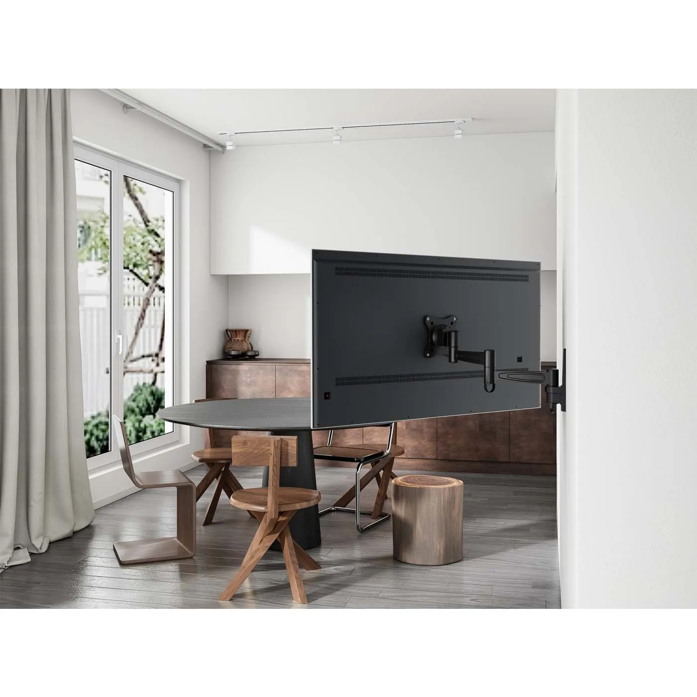 Manhattan Staffa TV a parete 13-27" snodata nera