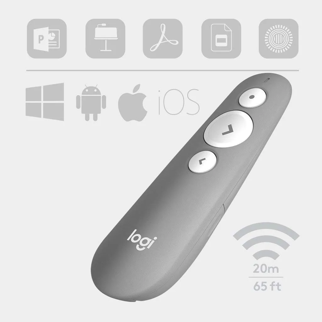 Logitech R500 puntatore laser wireless grigio Bluetooth