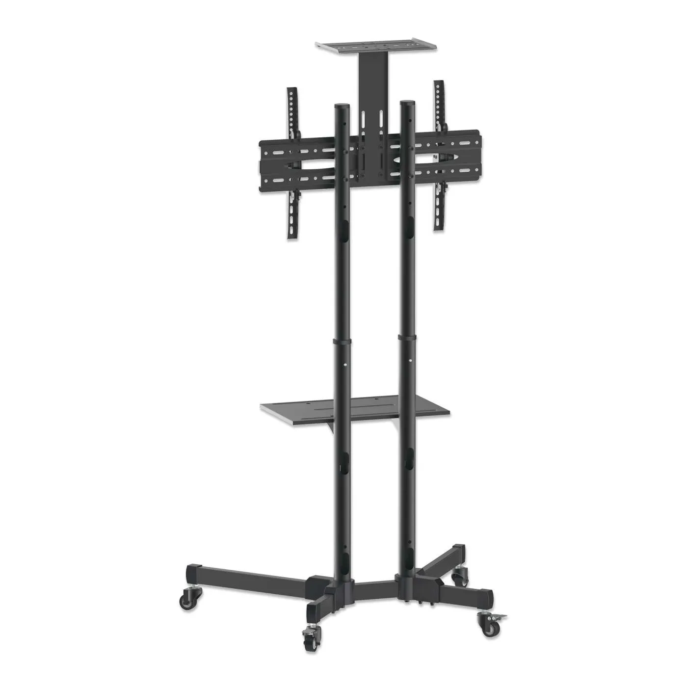 Manhattan Carrello TV 37-70" Regolabile con Ruote Nero