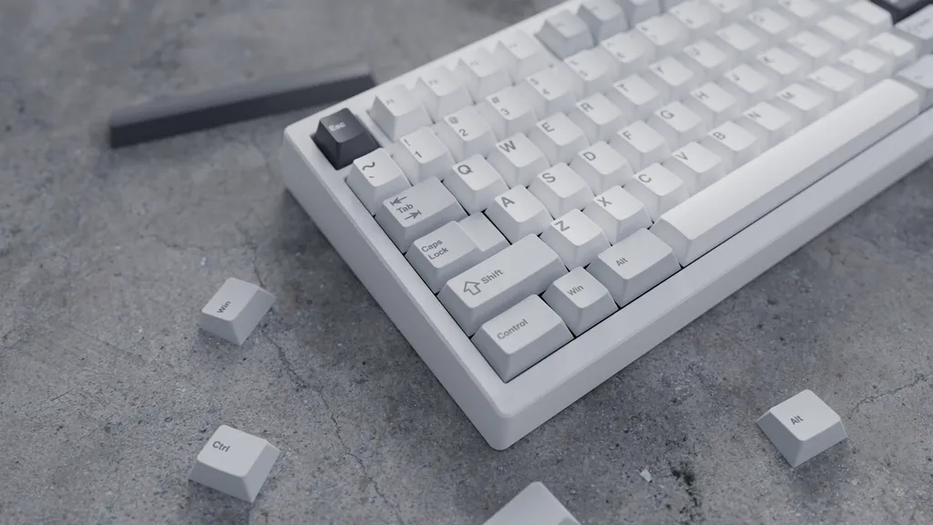 Wuque Studio Gray Skies keycaps PBT 223 tasti