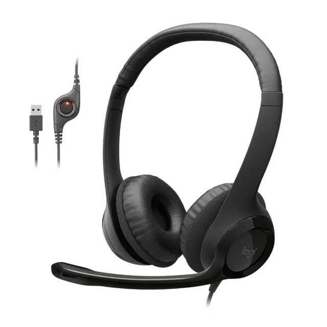 Logitech ClearChat Comfort Cuffie USB con Microfono Nero