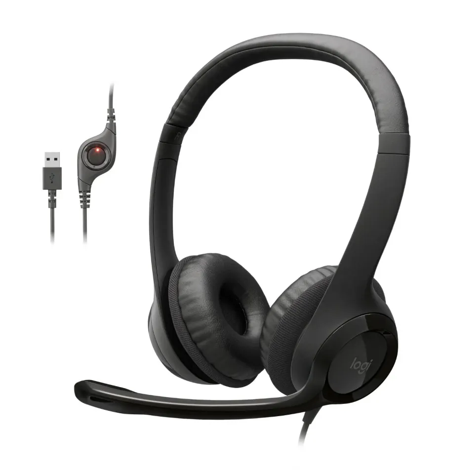 Logitech ClearChat Comfort Cuffie USB con Microfono Nero