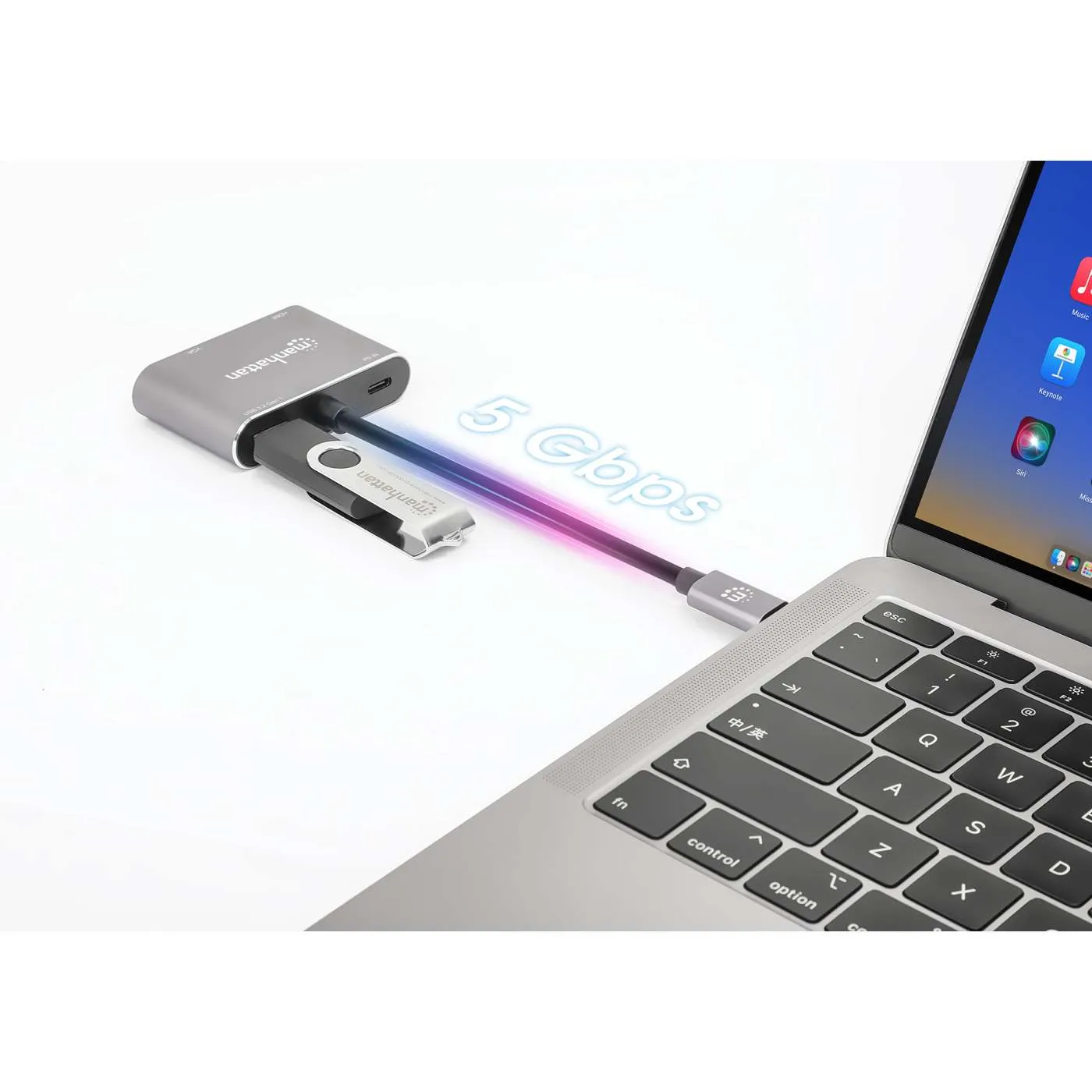 Manhattan 4-in-1 Docking Converter USB-C HDMI VGA PD 87W
