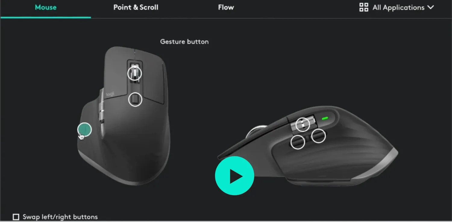 Logitech MX Master 3 for Mac Mouse Wireless Scorrimento MagSpeed