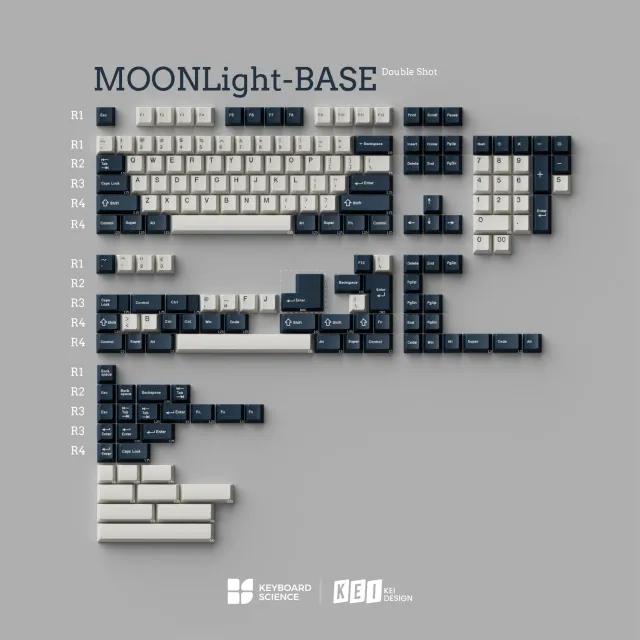KBS Moonlight keycaps ABS cherry kit Base 1,5 mm