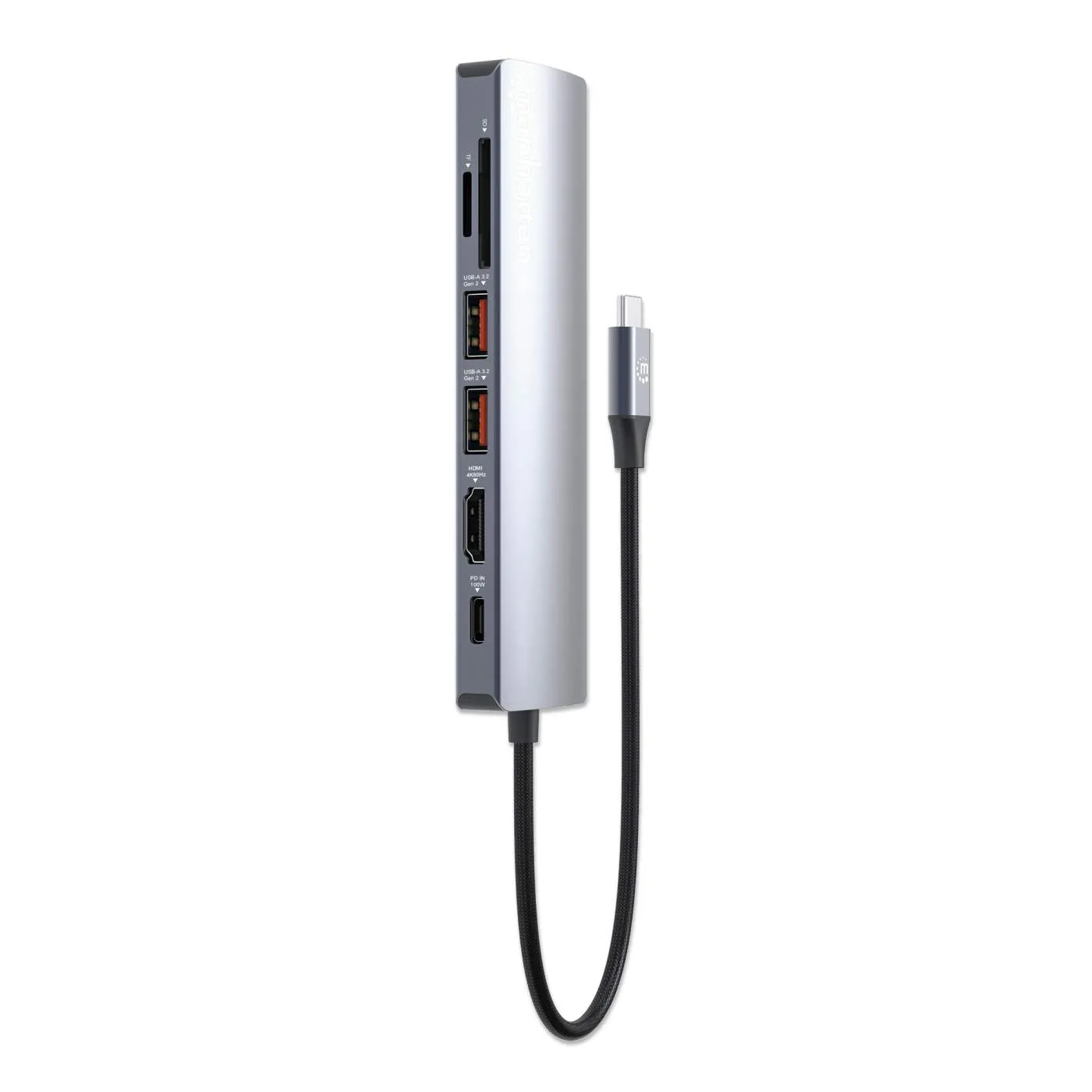 Manhattan 7-in-1 hub USB-C docking station 4K 100W