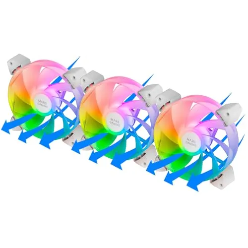 Mars Gaming MF-3AR kit 3 ventole PC 120mm bianche ARGB