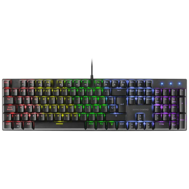 Mars Gaming MK422 Tastiera Meccanica Gaming RGB Switch Rossi