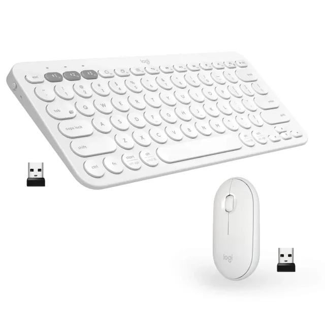 Logitech K380 M350 kit tastiera mouse bianco silenzioso