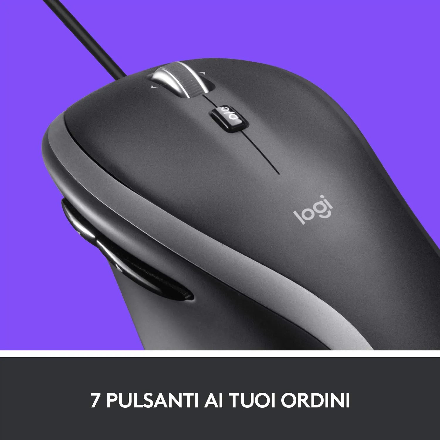 Logitech M500s mouse cablato iperveloce 1000 dpi nero