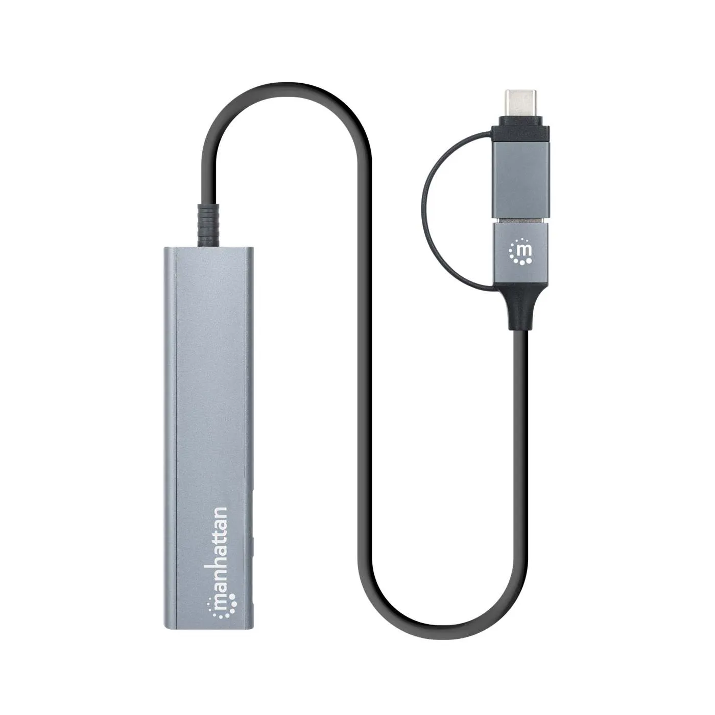 Manhattan 4-Port USB 3.0 Combo Hub 2x2 hub usb 5 Gbps