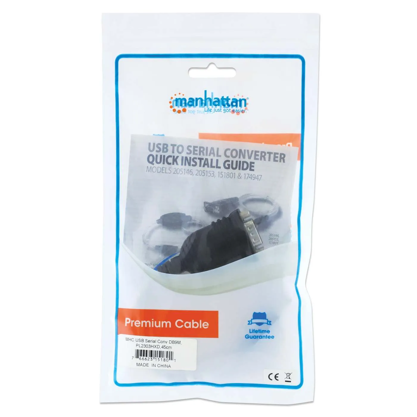 Manhattan Adattatore USB-A Seriale RS232 45 cm
