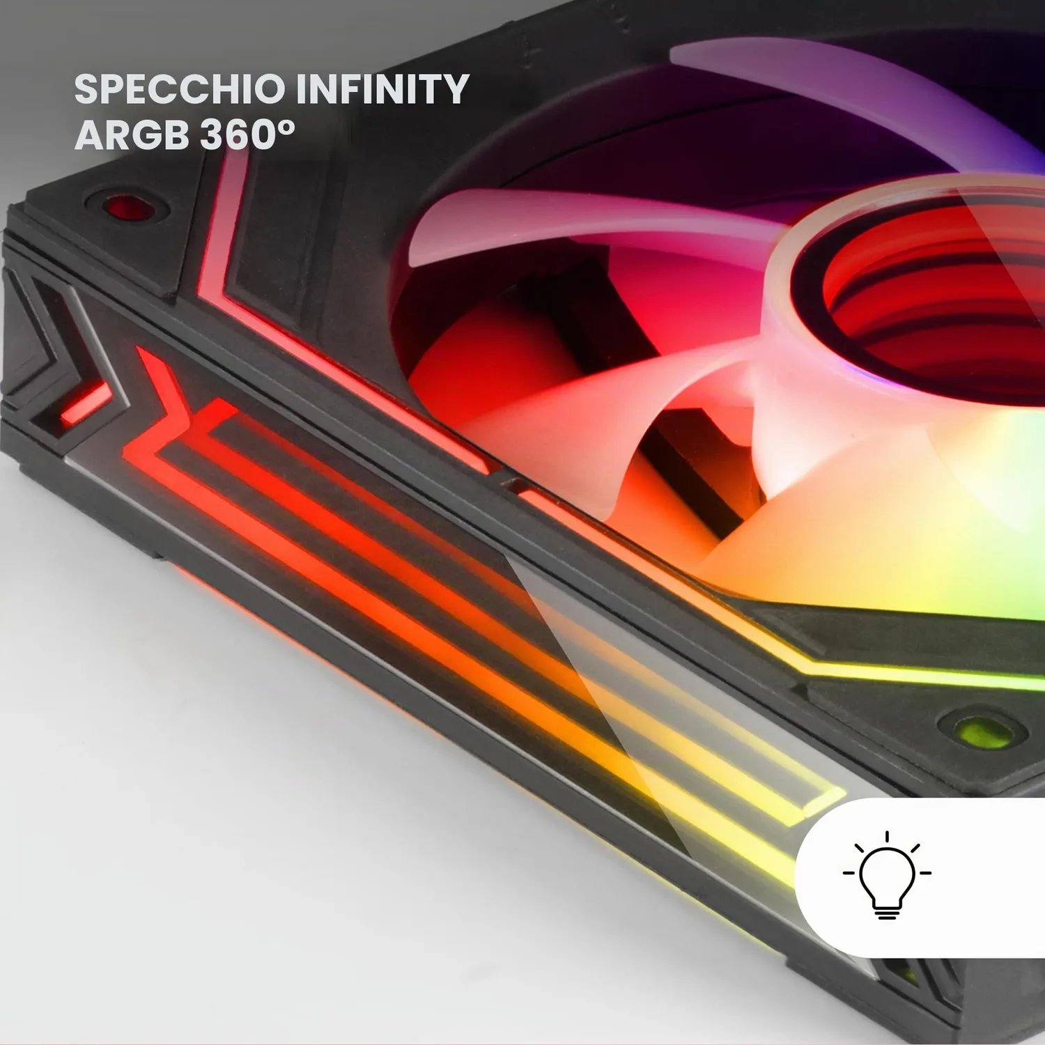 Mars Gaming MF-LINKFINITY ventola 120mm ARGB nero PWM