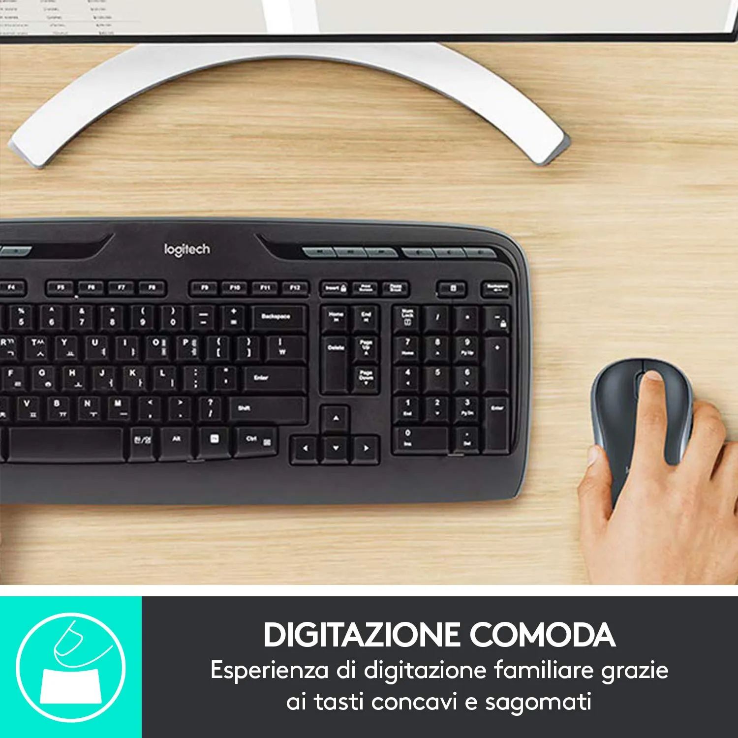 Logitech MK330 kit tastiera e mouse wireless italiano