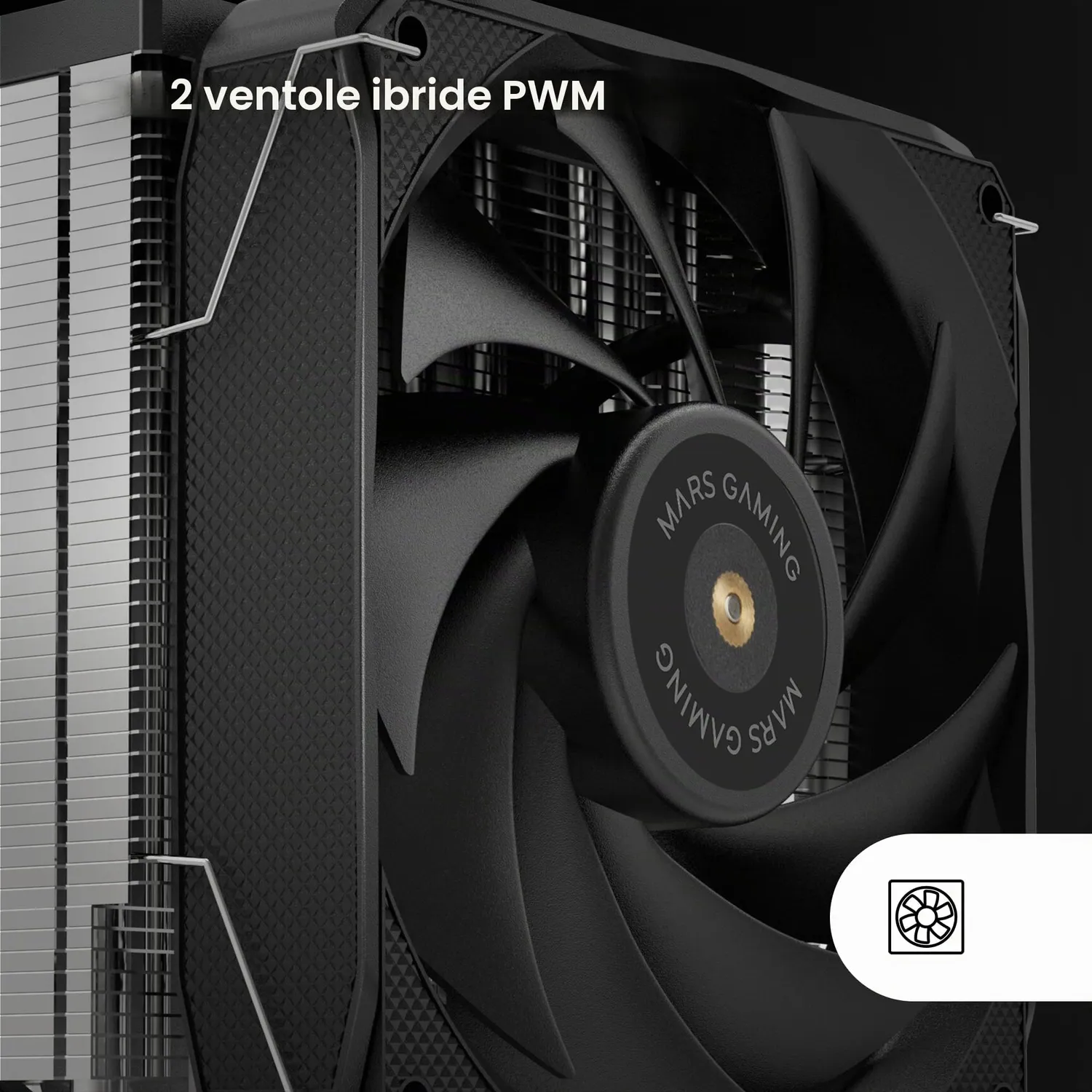 Mars Gaming MCPU-XU9 dissipatore CPU doppia torre nero 400W