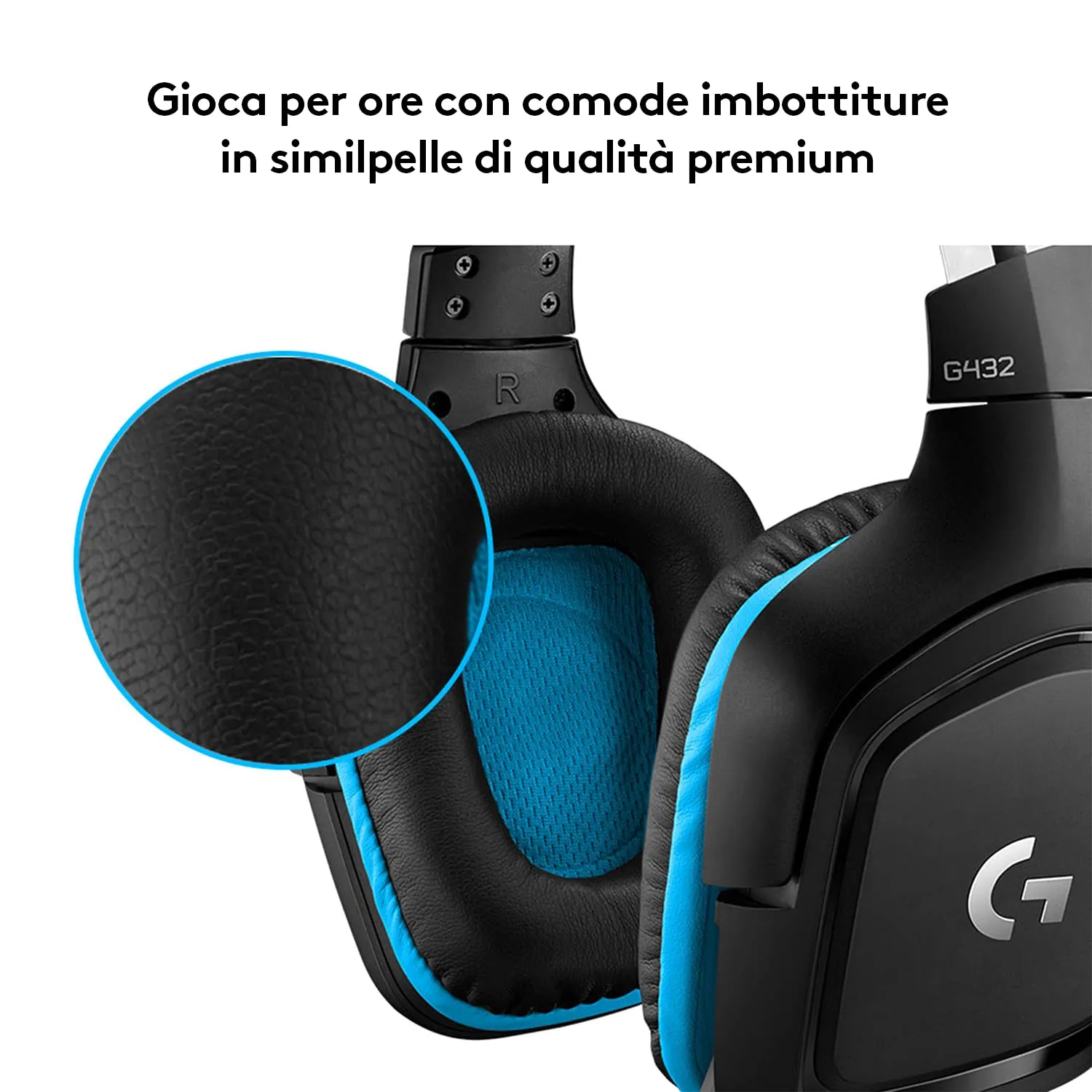 Logitech G G432 Cuffie Gaming Cablate DTS 50mm