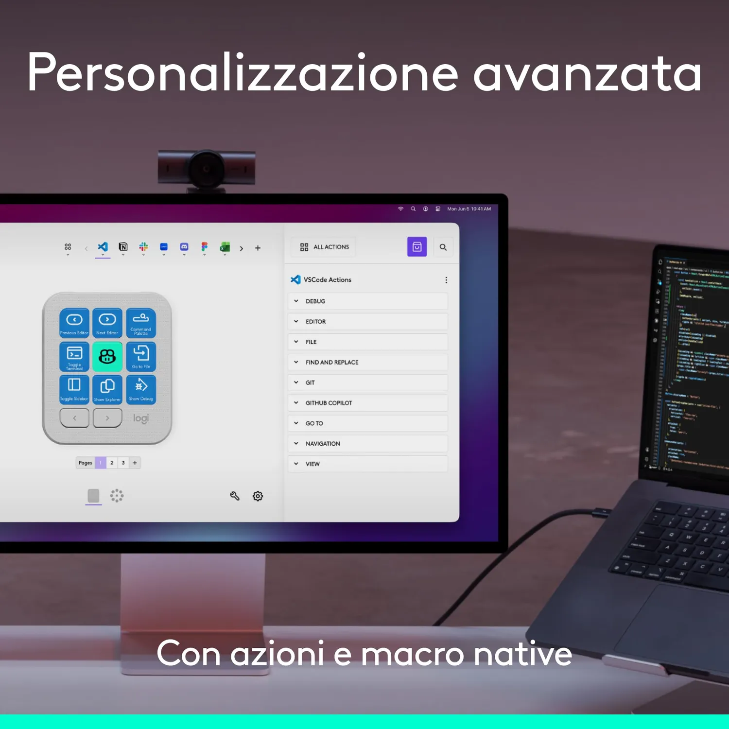 Logitech MX Keypad tastierino programmabile grigio pallido
