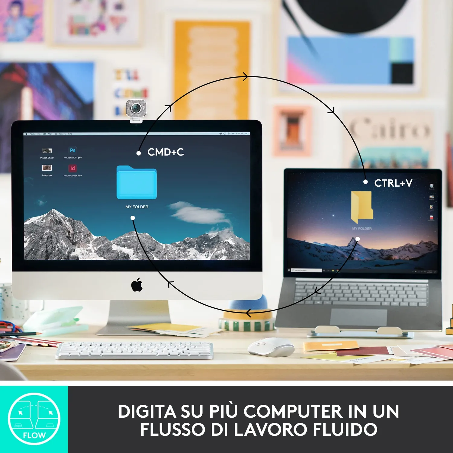 Logitech MX Keys Mini MX Anywhere 3 kit grafite retroilluminato