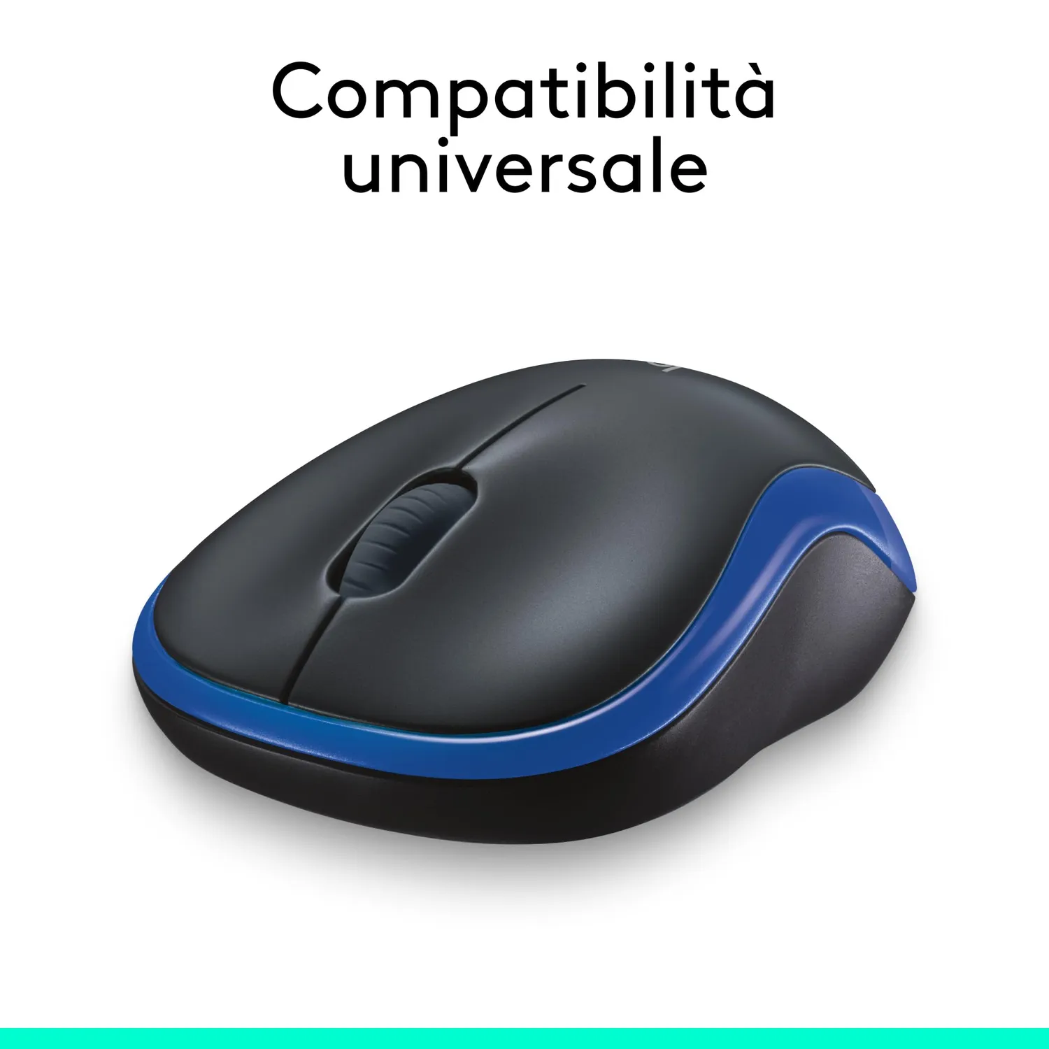 Logitech M185 Mouse Wireless Blu 2,4 GHz Compatto