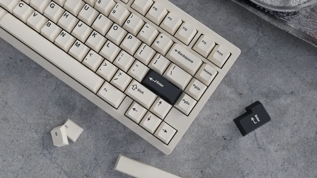 CoffeeKeys WS Creamy Charcoal Keycaps PBT 223 Pezzi