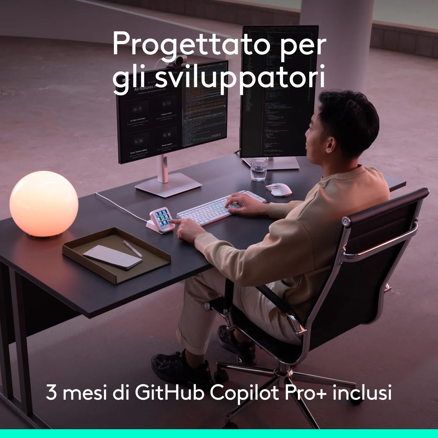 Logitech MX Keypad tastierino programmabile grigio pallido