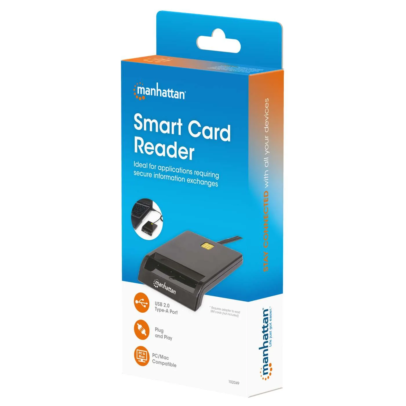 Manhattan Lettore Smart Card USB-A da Tavolo