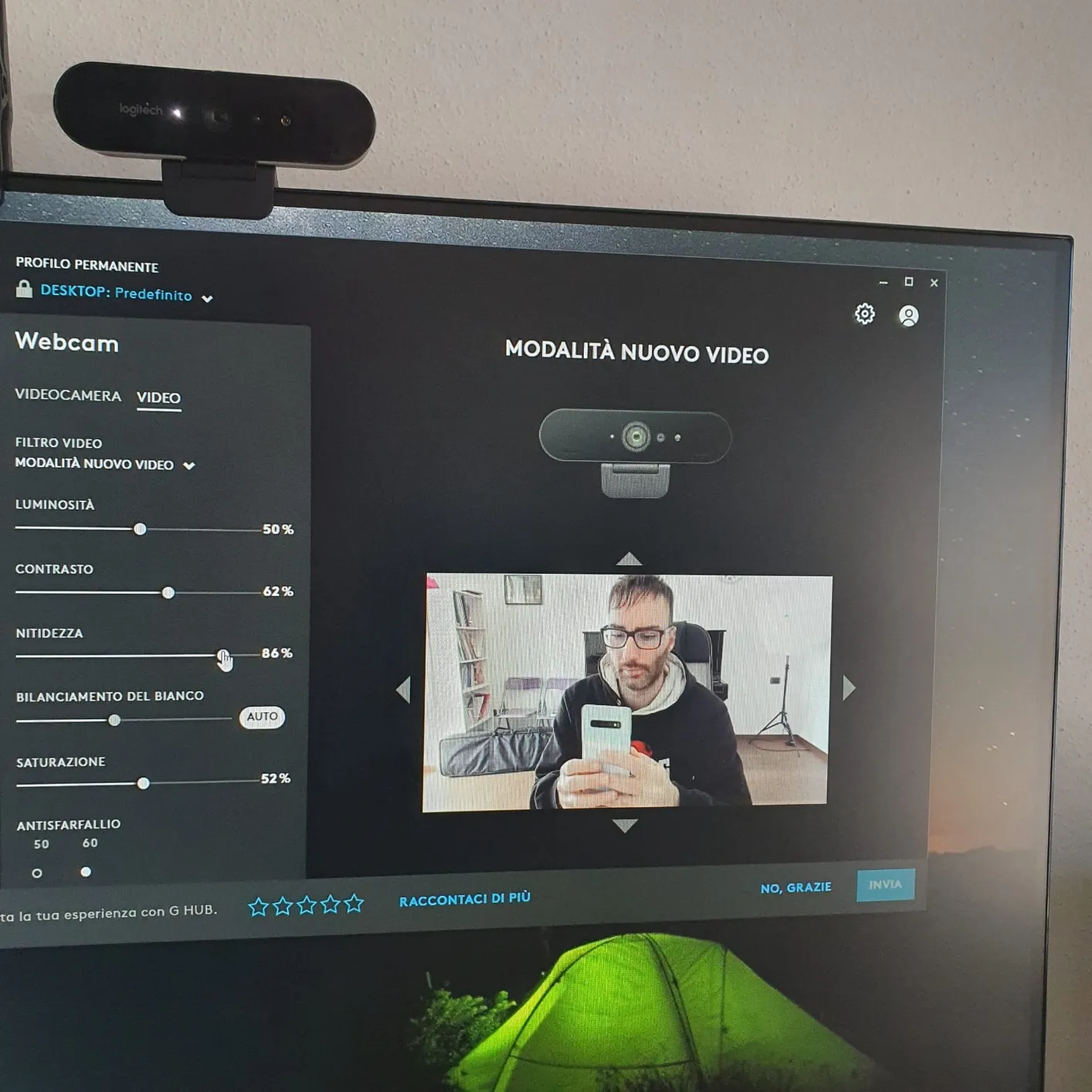 Logitech Brio webcam 4K Ultra HD HDR con infrarossi